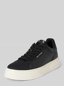 Armani Exchange Leren sneakers met labelprint, model 'Lion'