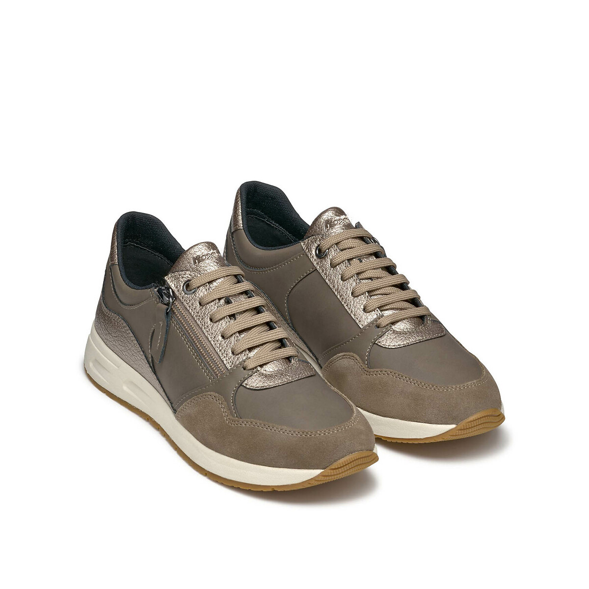 Geox Ademende sneakers met rits en veters Bulmya