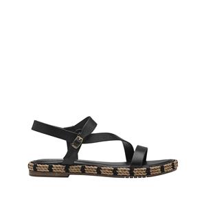 Tamaris Platte sandalen in leer