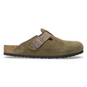 Birkenstock Klompen in suèdine inzetstuk in leer Boston