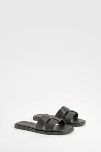 Boohoo Geweven Sandalen, Black