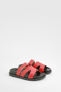 Boohoo Slippers Met Uitsnijding, Red