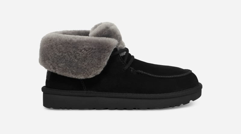 Ugg Diara Pantoffels voor Dames in Black  Leder