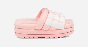 Ugg W Maxi Slide Logo in Pink Scallop  Wol