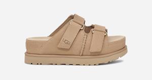 Ugg Goldenstar Hi-slipper voor dames  in Beige  Suede