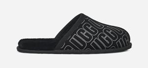 Ugg Scuff  Graphic in Black  Leder