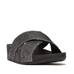 FitFlop Lulu cross slide glitterball