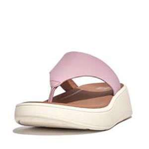 FitFlop F-mode leather flatform toe-post sandals