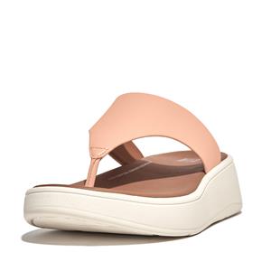 FitFlop F-mode leather flatform toe-post sandals