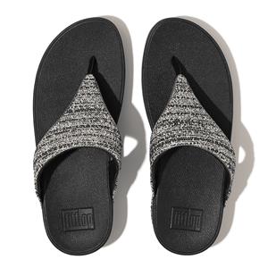 FitFlop Lulu shimmerweave toe-post sandals