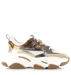 STEVE MADDEN  Progressive pewter gold Grijs Mesh Lage sneakers Dames