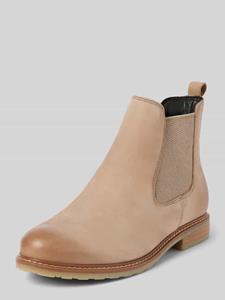 Tamaris Chelsea boots van leer met siernaad