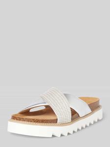 Tamaris Leren slippers in metallic