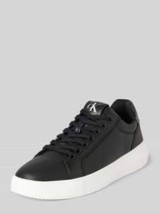 Calvin Klein Jeans Leren sneakers met labelprint, model 'CHUNKY CUPSOLE CLEANLOW'