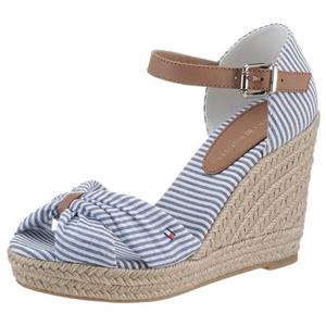 Tommy Hilfiger Sleehaksandaaltjes BASIC SEERSUCKER HIGH WEDGE