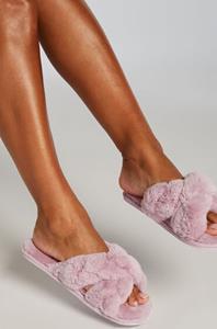 Hunkemöller Slippers Fake Fur Paars