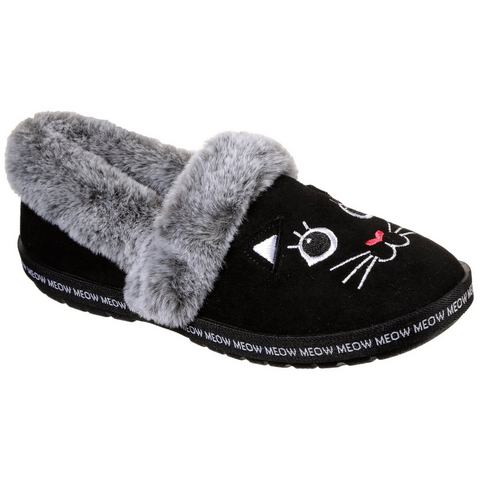 Skechers Pantoffels TOO COZY MEOW PAJAMAS met geborduurd kattengezicht