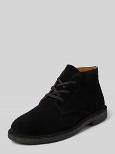 Selected Homme Leren veterschoenen met siernaden, model 'RIGA'