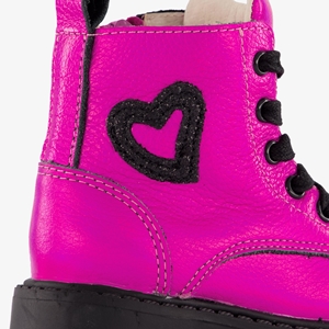 TwoDay leren meisjes veterboots roze