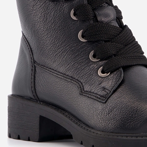 Hush Puppies leren veterboots met brede veters