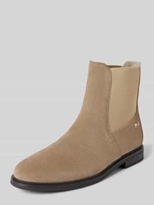 Tommy Hilfiger Chelsea boots van leer met labelapplicatie, model 'FLAG SUEDE'