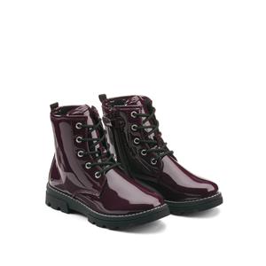 LA REDOUTE COLLECTIONS Gelakte bottines met ritssluiting en veters