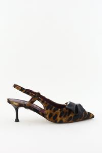 Morobe pumps Danira met strik en strass dierenprint