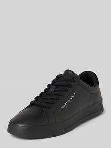 Tommy Hilfiger Leren sneakers met labelprint, model 'COURT LEATHER GRAINESS'