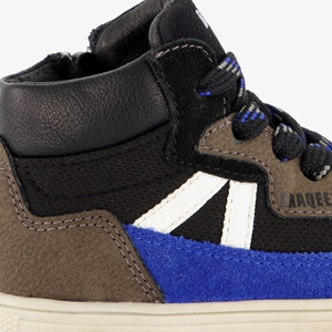 Braqeez hoge suede jongens sneakers zwart blauw