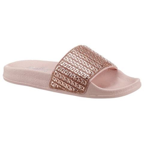 Skechers Slippers POP UPS NEW SPARK zomerschoen, slippers met glinsterende bandage