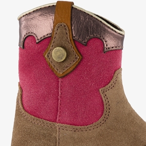 Groot suede meisjes western enkellaarsjes bruin