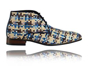 Lureaux Weavy Blue High  - Handgemaakte Nette Schoenen Voor Heren