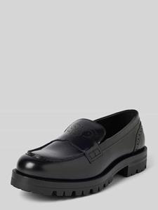 Boss Leren loafers met ajourpatroon, model 'Helen'