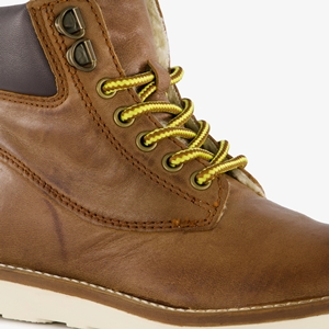 Groot gevoerde leren jongens veterboots cognac