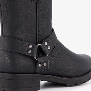 Blue Box meisjes biker boots zwart