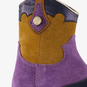 Groot suede meisjes western laarsjes paars