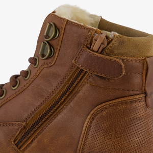 Groot gevoerde leren jongens veterboots cognac