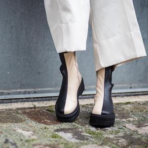 COPENHAGEN SHOES COMBINATIONS - BLACK/BEIGE |   |  Laarzen |  Dames