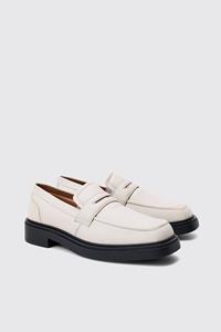 Boohoo Gewatteerde Ecru Loafers, Ecru