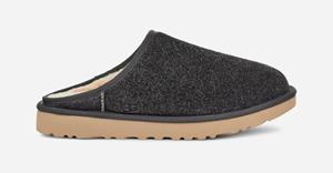 Ugg Classic Shaggy Suede-instapper voor heren  in Grey  Suede/Wol