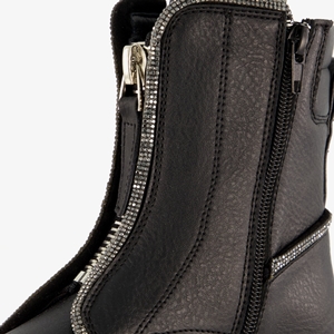 Blue Box meisjes biker boots met strass steentjes