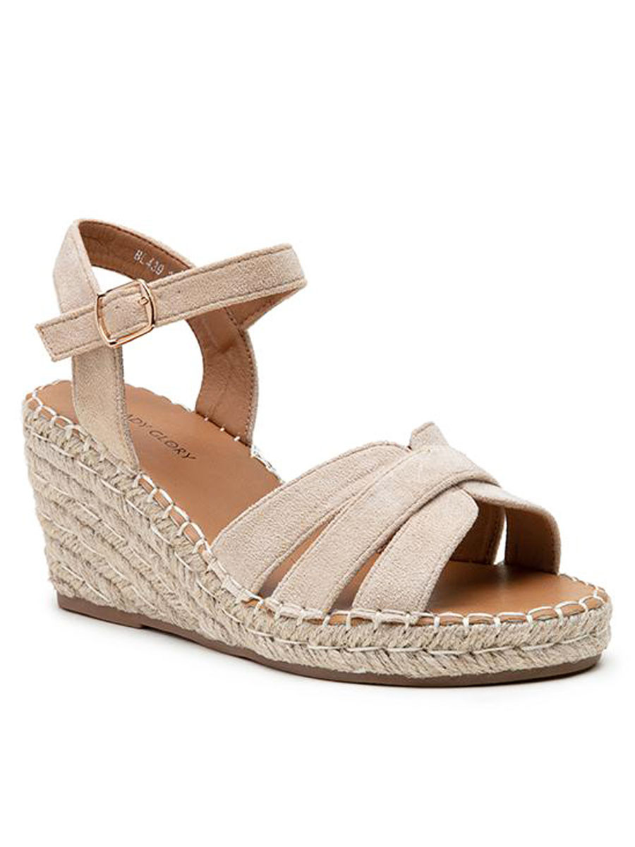 Fashionize Sandalen Wedge Beige