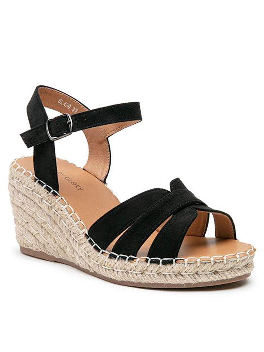 Fashionize Sandalen Wedge Zwart