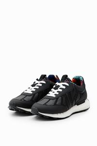 Desigual Runner sneakers met rubberdetails - BLACK