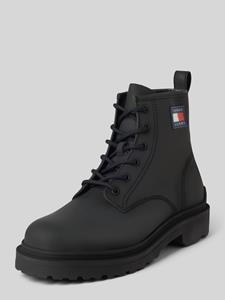 Tommy Jeans Veterboots van leer met labelpatch, model 'LACE UP'