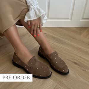 COPENHAGEN SHOES PEARL LOVERS SUEDE (P) - CAPPUCCINO |   |  Loafers |  Dames