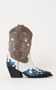 Jurkjes Sterren Cowboy Boots Ingrid Bruin Blauw