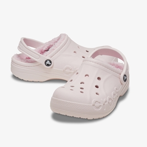 Crocs Baya Lined dames klompen gevoerd lichtroze