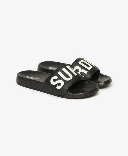 Superdry Vrouwen Core Vegan Badslippers Zwart