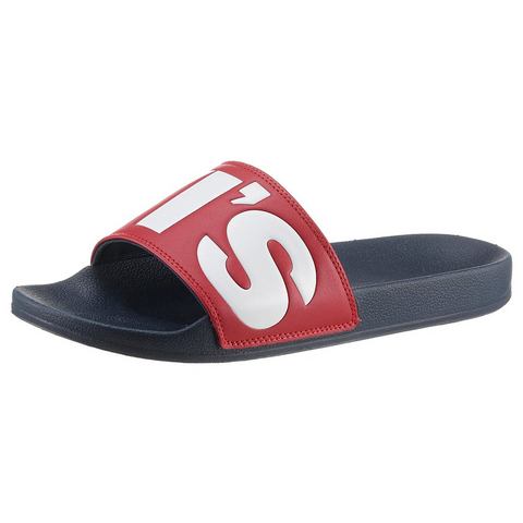 Levi's Badslippers JUNE L zomerschoen, poolslides, slippers, met opvallend logo